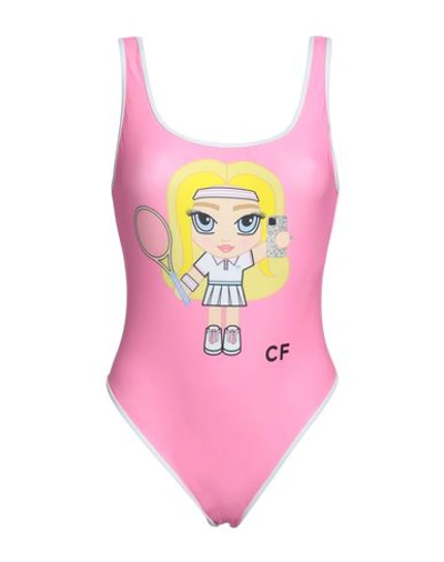 Chiara Ferragni One-piece Swimsuits In Pink