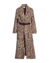 Dx Collection Woman Overcoat Beige Size M Acrylic, Polyester, Mohair Wool, Wool In Beige