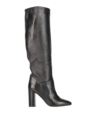 Mychalom Woman Knee Boots Black Size 11 Soft Leather