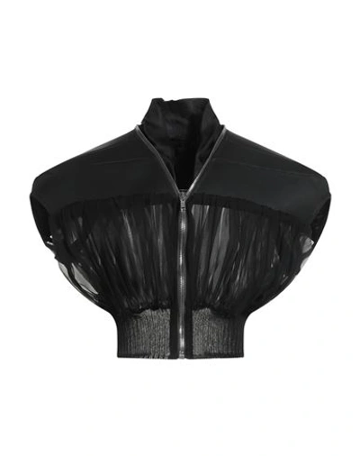 Rick Owens Woman Jacket Black Size 4 Cotton, Viscose, Cupro