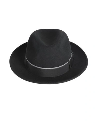 Borsalino Hat Black Size 7 ⅛ Wool