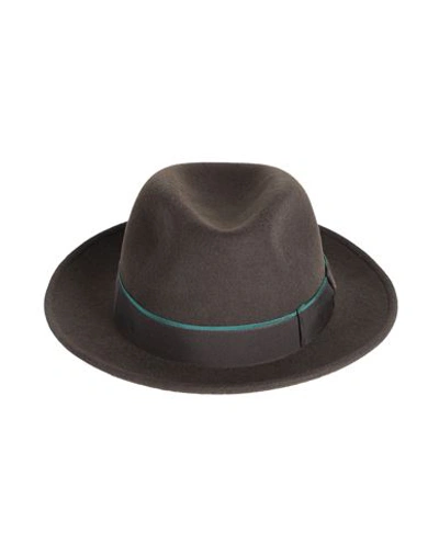 Borsalino Hat Dark Brown Size 7 ¼ Wool
