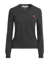 Comme Des Garçons Play Woman Sweater Steel Grey Size S Wool