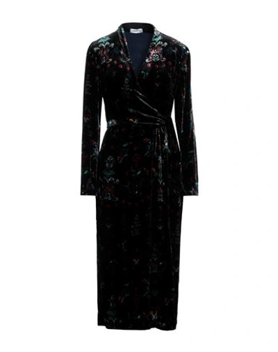 Ailanto Woman Midi Dress Black Size 10 Viscose, Silk