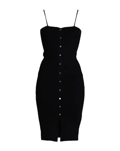 Auralee Woman Midi Dress Black Size 1 Cashmere, Silk
