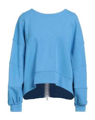 Jijil Woman Sweatshirt Light Blue Size 8 Cotton, Polyester