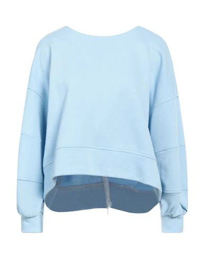 Jijil Woman Sweatshirt Sky Blue Size 4 Cotton, Polyester