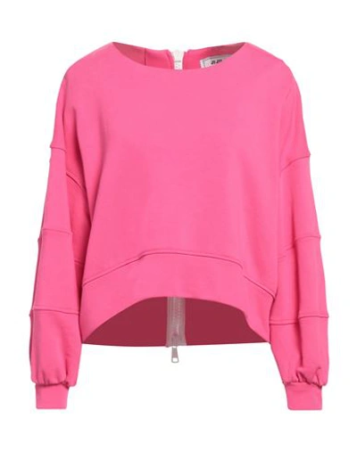 Jijil Woman Sweatshirt Fuchsia Size 10 Cotton, Polyester In Pink