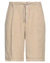 40weft Man Shorts & Bermuda Shorts Sand Size 30 Linen In Beige