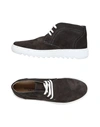 Cafènoir Man Sneakers Steel Grey Size 12 Soft Leather