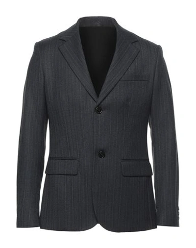 Raf Simons Man Suit Jacket Black Size 40 Polyester In Grey