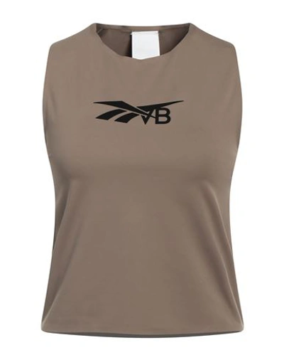 Victoria Beckham Reebok X  Woman Top Light Brown Size 2 Recycled Polyamide, Elastane In Beige