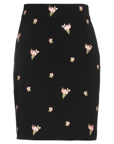 Moschino Woman Mini Skirt Black Size 14 Polyester, Polyurethane In Black