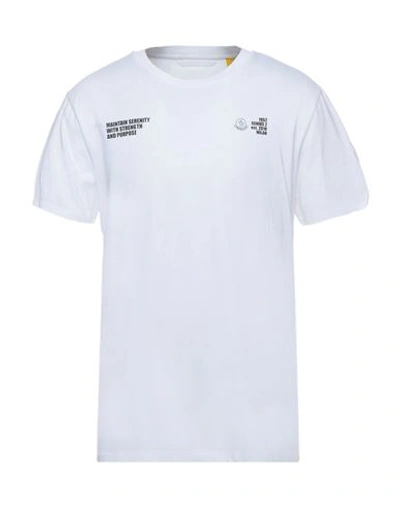 Moncler 2  1952 Man T-shirt White Size L Cotton