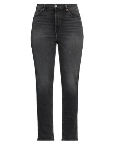 Re/done Woman Jeans Black Size 30 Cotton, Elastomultiester, Lycra