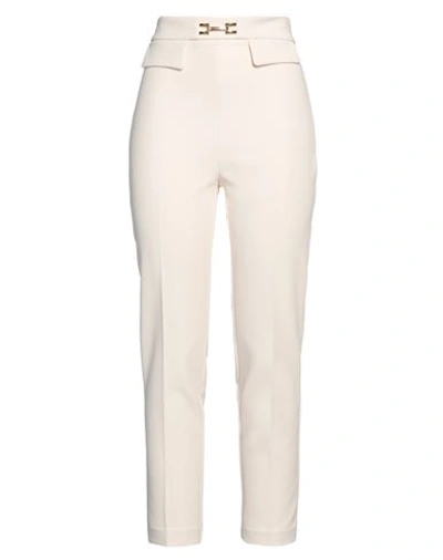 Elisabetta Franchi Woman Pants Beige Size 10 Polyester, Elastane In Beige