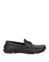 Emporio Armani Man Loafers Black Size 11 Bovine Leather