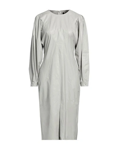 Isabel Marant Woman Midi Dress Grey Size 6 Modal, Polyurethane