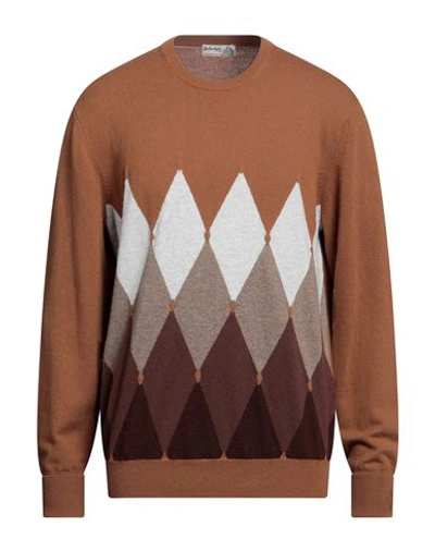 Ballantyne Man Sweater Brown Size 44 Cashmere In Brown