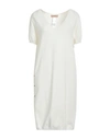 Twinset Woman Mini Dress Off White Size M Viscose, Polyester