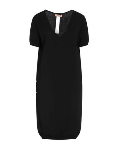 Twinset Woman Mini Dress Black Size M Viscose, Polyester