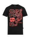 Plein Sport Man T-shirt Black Size Xl Cotton, Elastane