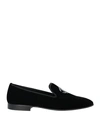 Roberto Cavalli Logo-embroidered Velvet Loafers In Black