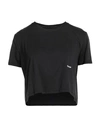 Circle Woman T-shirt Black Size S Tencel Lyocell, Elastane, Lycra