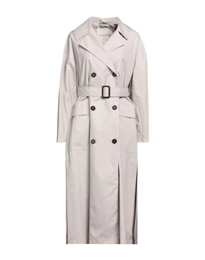 Max Mara The Cube Woman Overcoat & Trench Coat Light Grey Size 4 Cotton, Polyester
