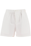 Bottega Veneta Pinstripe Poplin Shorts In White