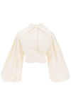 JACQUEMUS LE HAUTE BAHIA BOULE BALLOON-SLEEVE SHIRT