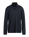 Giorgio Armani Man T-shirt Midnight Blue Size 46 Cotton, Polyamide, Elastane