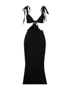 CHRISTOPHER KANE CHRISTOPHER KANE WOMAN MAXI DRESS BLACK SIZE 8 POLYAMIDE, ELASTANE