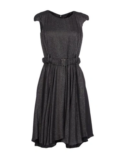 Byblos Woman Midi Dress Steel Grey Size 10 Viscose, Polyester, Polyamide