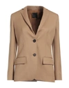 Agnona Woman Blazer Sand Size 6 Wool, Polyamide In Beige