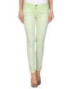 Jaggy Woman Pants Light Green Size 28 Cotton, Elastane In Green