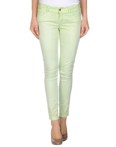 JAGGY JAGGY WOMAN PANTS LIME GREEN SIZE 29 COTTON, ELASTANE