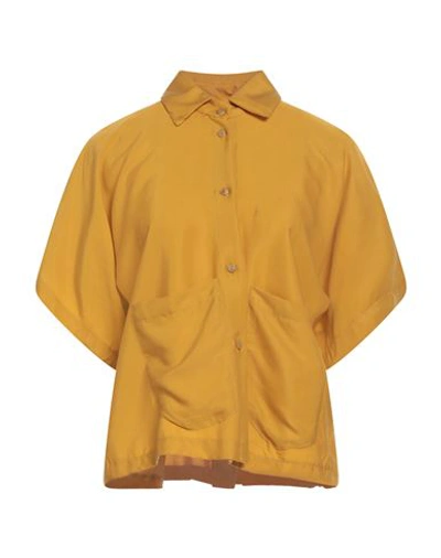 Alessio Bardelle Woman Shirt Ocher Size S Tencel In Yellow