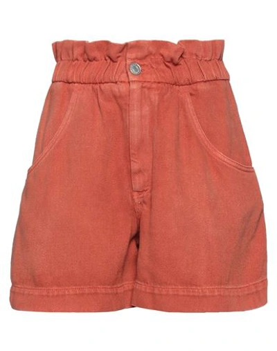 Isabel Marant Étoile Marant Étoile Woman Denim Shorts Rust Size 6 Lyocell, Cotton In Red
