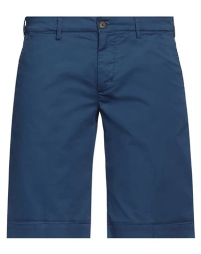 40weft Man Shorts & Bermuda Shorts Blue Size 30 Cotton, Elastane