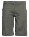 40weft Man Shorts & Bermuda Shorts Military Green Size 34 Cotton, Elastane In Beige