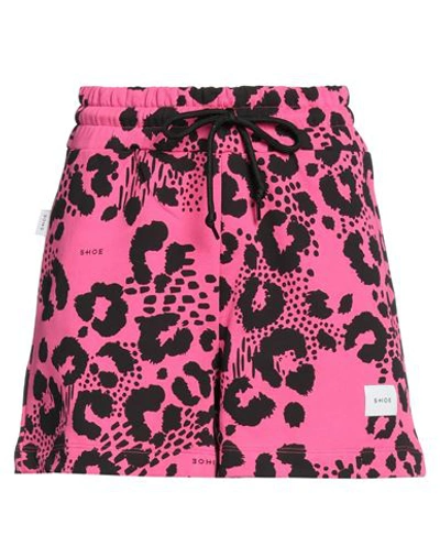 Shoe® Shoe Woman Shorts & Bermuda Shorts Magenta Size M Cotton