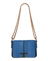 TOD'S TOD'S WOMAN SHOULDER BAG BRIGHT BLUE SIZE - LEATHER