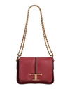 Tod's Woman Shoulder Bag Burgundy Size - Leather In Red