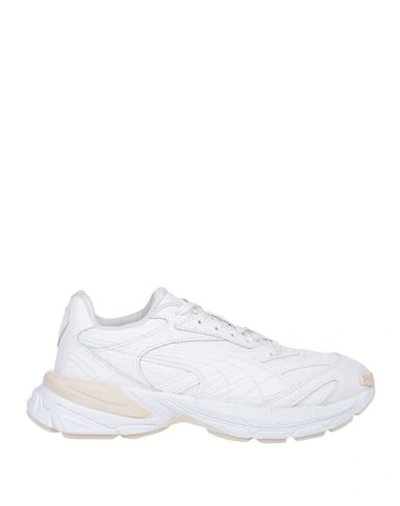 Puma Velophasis Luxe Sport Ii Woman Sneakers White Size 6 Leather, Textile Fibers