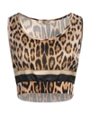 ROBERTO CAVALLI ROBERTO CAVALLI WOMAN TOP CAMEL SIZE 6 VIRGIN WOOL, POLYAMIDE