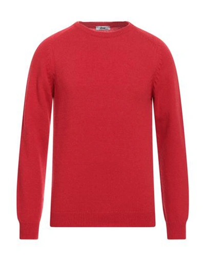 Giangi Man Sweater Red Size 46 Merino Wool, Cashmere