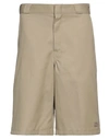 Dickies Man Shorts & Bermuda Shorts Sage Green Size 34 Polyester, Cotton In Sage Green