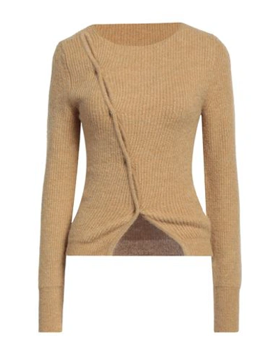 Jacquemus Woman Cardigan Sand Size 2 Polyamide, Acrylic, Alpaca Wool, Wool In Beige