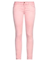 Jaggy Woman Pants Pink Size 29 Cotton, Elastane